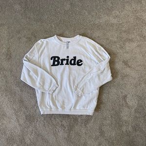 ‘Bride’ long sleeve corded pullover